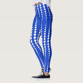 Kobaltblauwe en witte stippenleggings leggings (Links)