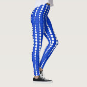 Kobaltblauwe en witte stippenleggings leggings (Rechts)