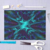 Kobaltblauwe fractal tissuepapier (Craft)