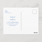 Kobaltblauwe Granaatappel Trouw Save the Date Briefkaart (Achterkant)