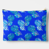 Kobaltblauwe Monstera Bries Etui (Achterkant)