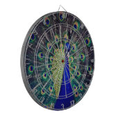 Kobaltblauwe Pauw Dartbord (Voorkant Links)