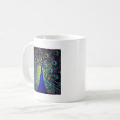 Kobaltblauwe Pauw Koffiemok (Voorkant links)