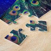 Kobaltblauwe Pauw Legpuzzel (Zijkant)