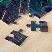 Kobaltblauwe Pauw Legpuzzel (Zijkant)