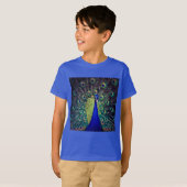 Kobaltblauwe Pauw T-shirt (Voorkant volledig)