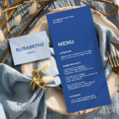 Kobaltblauwe Trouw  Menu