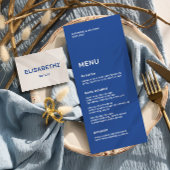 Kobaltblauwe Trouw  Menu