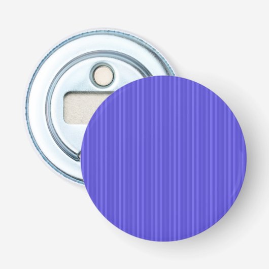 Kobaltblauwe Verticale Strepen Button Flesopener (Voorkant)