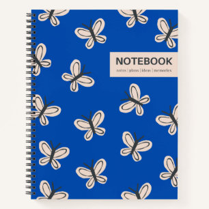 kobaltblauwe vlinders-Notitieboek Notitieboek