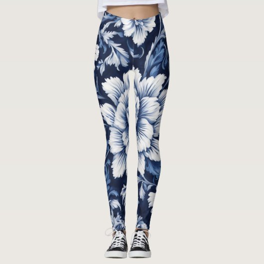 kobaltbloem symfonie leggings (Voorkant)