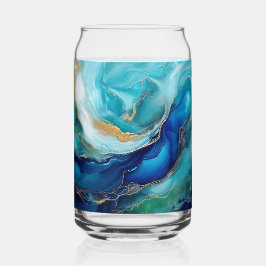 Kobaltgetijden: een Abstracte verkenning Blikvorm Glas