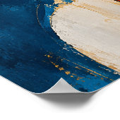 Kobaltgloed Moderne Abstracte Wandkunst Poster (Hoek)