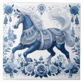 Kobalthengst: Botanische Majesteit Tegeltje (Voorkant)