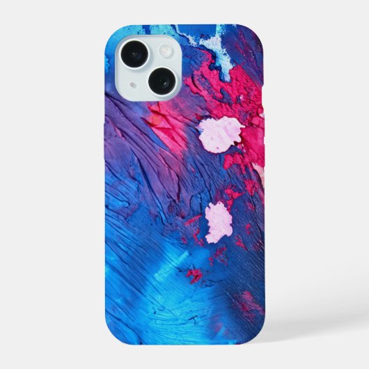 kobaltkauwgom iPhone 15 case (Achterkant)