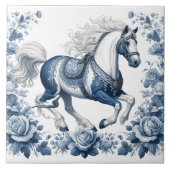 Kobaltlader: Bloesems in beweging Tegeltje (Voorkant)