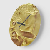 Kobaltmoondesign, kunst, klok, gouden dame, glas, grote klok (Hoek)