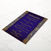 Kobalts Blue Wedding Invitation Folie Uitnodiging (Gedraaid)