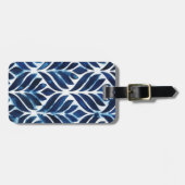 KobaltWaterverf Tegels IV Bagagelabel (Voorkant horizontaal)