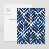 KobaltWaterverf Tegels IV Briefkaart (Voorkant / Achterkant)