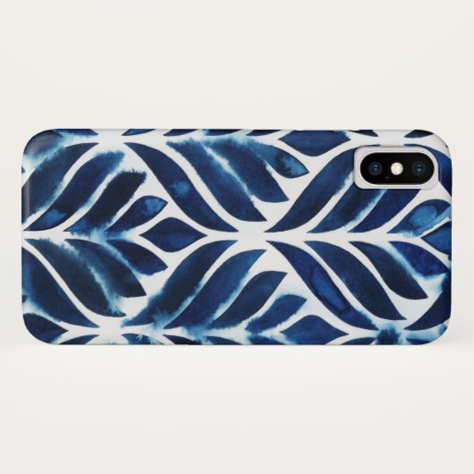 KobaltWaterverf Tegels IV Case-Mate iPhone Case (Achterkant (horizontaal))