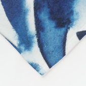 KobaltWaterverf Tegels IV Fleece Deken (Hoek)