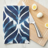 KobaltWaterverf Tegels IV Theedoek (Quarter Fold)