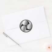 Kobayakawa Clan Kamon Silver Chrome Ronde Sticker (Envelop)