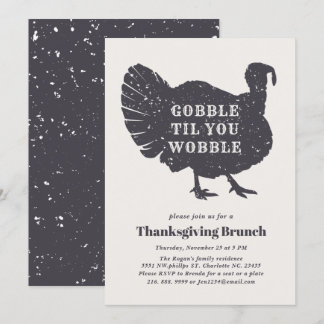 Kobbel tot je wiebelt | Thanksgiving diner Kaart