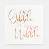 Kobbel tot je wiebelt Waterverf Thanksgiving Servet (Voorkant)