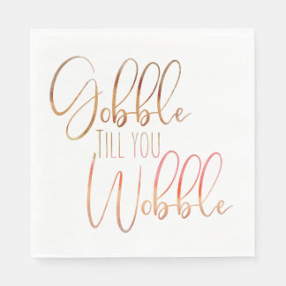 Kobbel tot je wiebelt Waterverf Thanksgiving Servet