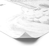 Kobbelsteen Seaside (met  tekst) Poster (Hoek)