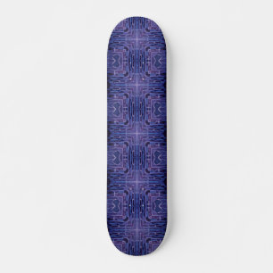 Kobbelstenen blauw vioolvis geometrische kunst persoonlijk skateboard