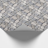 Kobblestenen van een straat in detail cadeaupapier (Hoek)