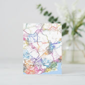 Kobe Japan City Map Briefkaart (Staand voorkant)