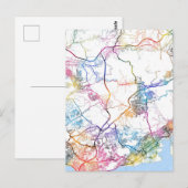 Kobe Japan City Map Briefkaart (Voorkant / Achterkant)