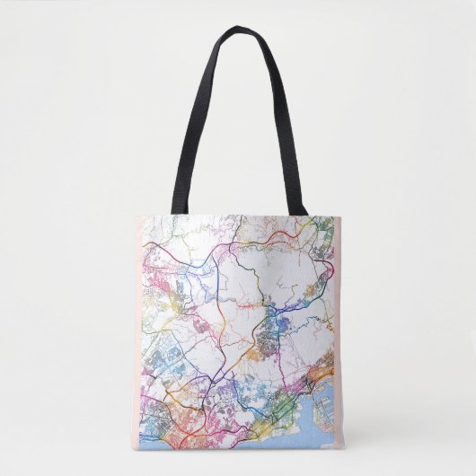 Kobe Japan City Map Tote Bag (Voorkant)
