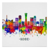 Kobe Japan Skyline Perfect Poster (Voorkant)