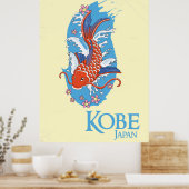 Kobe Japan Vintage-poster Poster (Keuken)