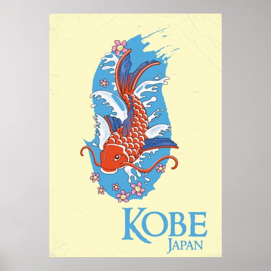 Kobe Japan Vintage-poster Poster (Voorkant)
