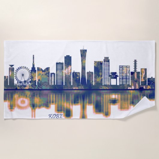 Kobe Skyline Strandlaken (Voorkant)