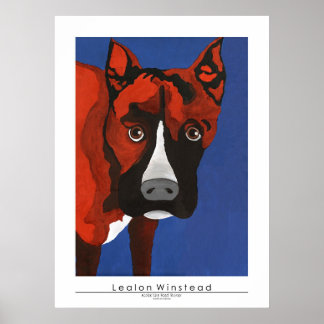 Kobe the Red Boxer Poster