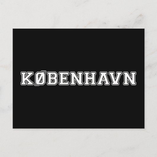 Kobenhavn Danmark Briefkaart (Voorkant)