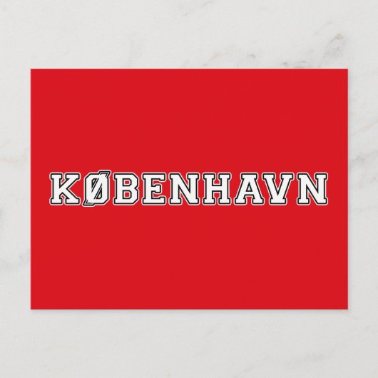 Kobenhavn Danmark Briefkaart (Voorkant)