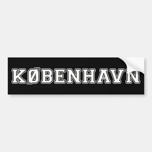 Kobenhavn Danmark Bumpersticker (Voorkant)