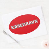Kobenhavn Danmark Ovale Sticker (Envelop)