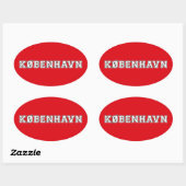 Kobenhavn Danmark Ovale Sticker (Vel)