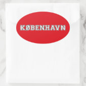 Kobenhavn Danmark Ovale Sticker (Tas)