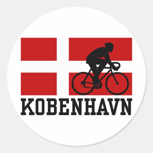 Kobenhavn (man) ronde sticker (Voorkant)