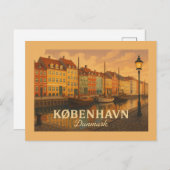 København Nyhavn Harbor Briefkaart (Voorkant / Achterkant)